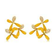 Picture of Unique Cubic Zirconia Yellow Big Stud Earrings