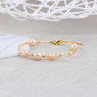 Picture of Reasonably Priced Gold Plated Pink Fashion Bracelet from Reliable Manufacturer