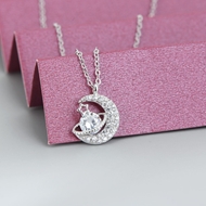 Show details for Purchase Platinum Plated Small Pendant Necklace with Fast Delivery