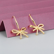 Show details for Sparkly Small White Dangle Earrings