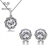 Picture of 16 Inch Platinum Plated Necklace and Earring Set in Flattering Style
