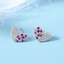 Show details for Love & Heart Pink Stud Earrings with Speedy Delivery