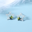 Show details for Delicate Swarovski Element Pearl Platinum Plated Stud Earrings