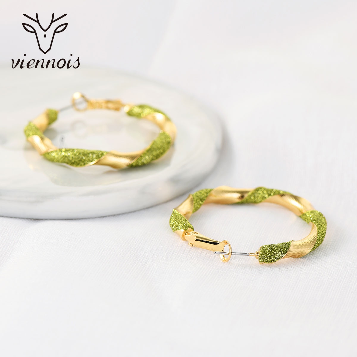 Gold Plated Medium Dangle Earrings in Bulk