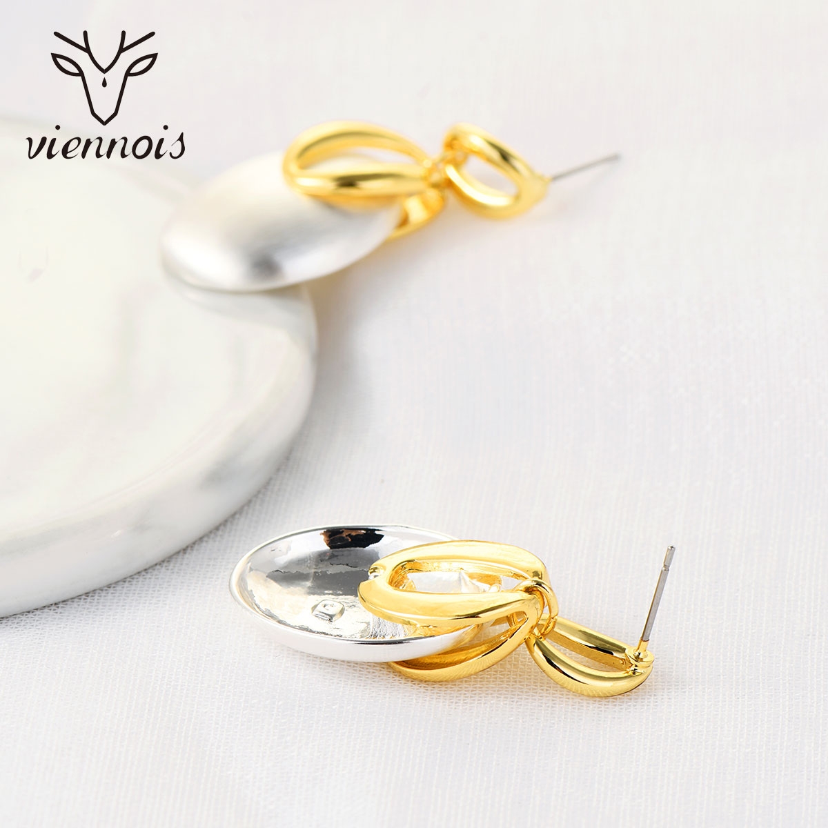 Zinc Alloy Multitone Plated Dangle Earrings in Exclusive Design