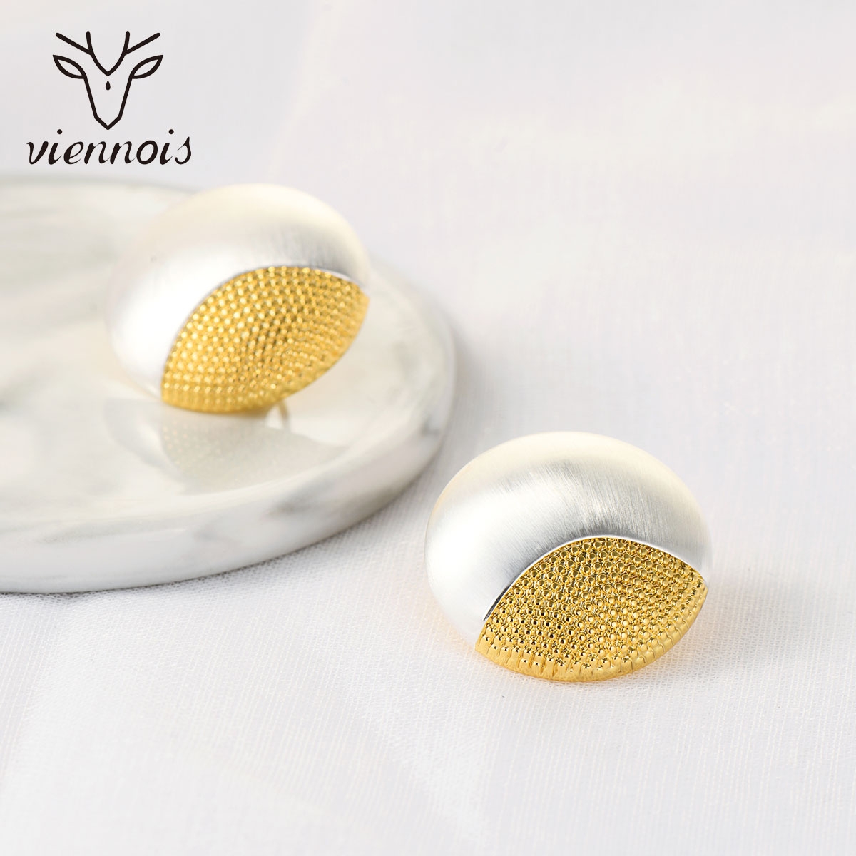 Bulk Platinum Plated Big Stud Earrings Exclusive Online