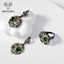 Show details for Gunmetal Plated Artificial Crystal Necklace and Earring Set with Unbeatable Quality