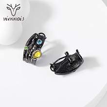 Show details for Sparkly Big Gunmetal Plated Stud Earrings