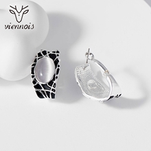 Show details for Unusual Big Platinum Plated Stud Earrings