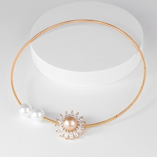 Show details for Shop Gold Plated Copper or Brass Collar Necklace with Wow Elements