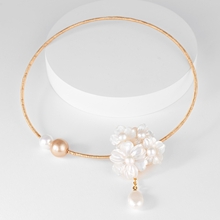 Show details for Flowers & Plants Artificial Pearl Collar Necklace with Speedy Delivery