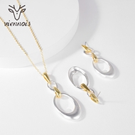 Picture of Attractive Platinum Plated Zinc Alloy 2 Piece Jewelry Set For Your Occasions