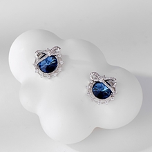 Show details for Filigree Swarovski Element Copper or Brass Stud Earrings