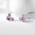Picture of Good Quality Swarovski Element Platinum Plated Stud Earrings
