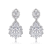 Show details for Inexpensive Platinum Plated Big Dangle Earrings from Reliable Manufacturer