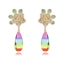 Show details for Flowers & Plants Gold Plated Dangle Earrings with Fast Shipping