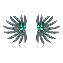Show details for Fancy Medium Gunmetal Plated Stud Earrings