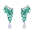 Picture of Distinctive Green Platinum Plated Dangle Earrings with Low MOQ