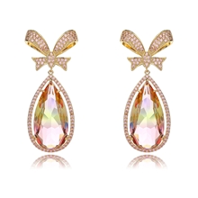 Show details for Low Cost Gold Plated Copper or Brass Dangle Earrings with Price