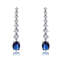 Show details for Designer Platinum Plated Copper or Brass Dangle Earrings with Easy Return