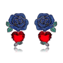 Show details for New Cubic Zirconia Copper or Brass Dangle Earrings