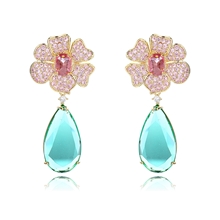 Show details for Staple Medium Pink Dangle Earrings