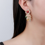 Picture of Pretty Cubic Zirconia Medium Dangle Earrings