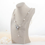 Picture of Eye-Catching White Artificial Pearl Long Pendant at Factory Price