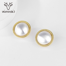 Show details for Nickel Free Gold Plated Big Stud Earrings with Easy Return