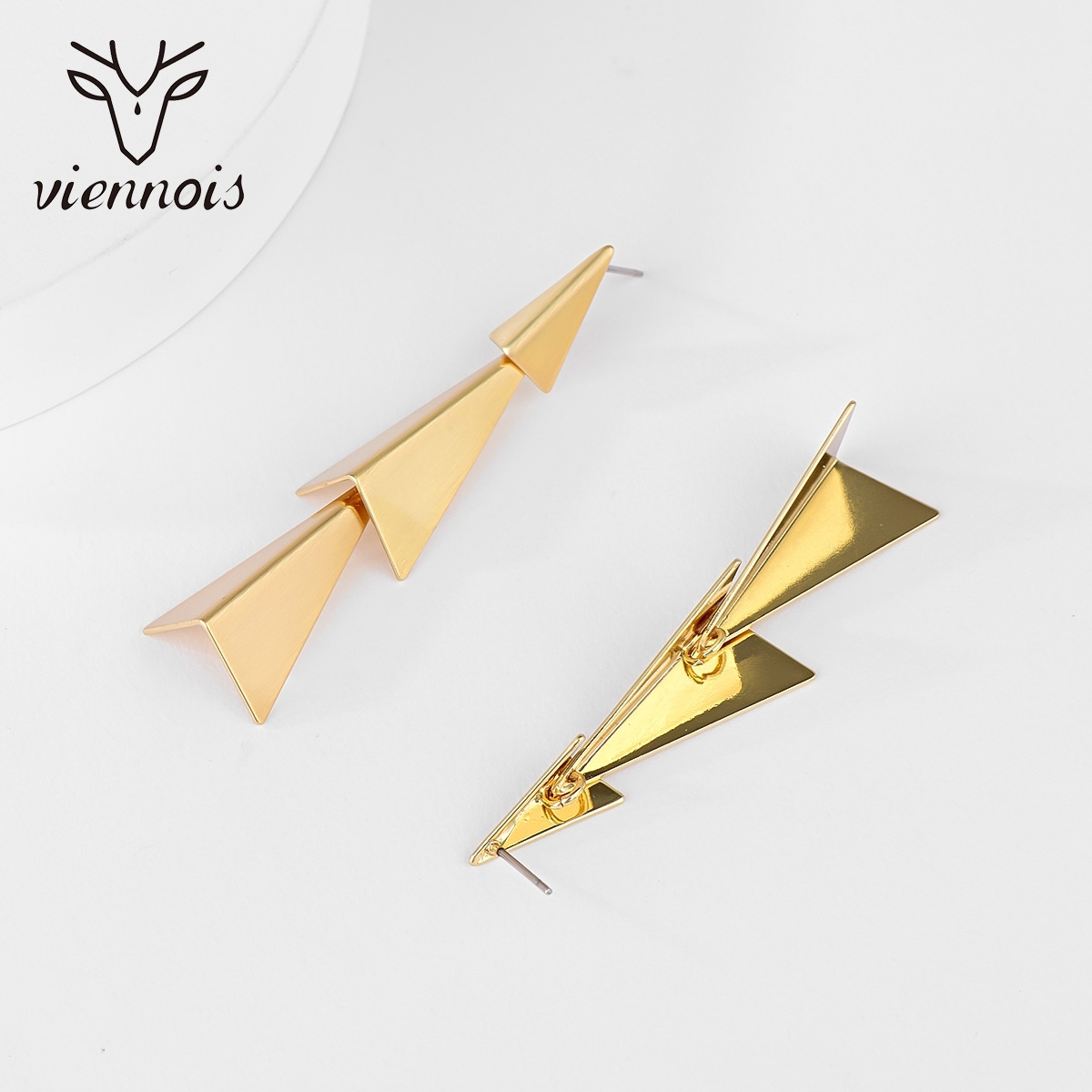 Hypoallergenic Multitone Plated Zinc Alloy Dangle Earrings with Easy Return