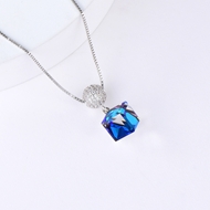Show details for Unusual Small Platinum Plated Pendant Necklace Factory Direct