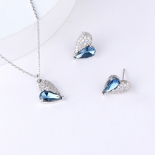 Show details for Nice Swarovski Element Blue 2 Piece Jewelry Set