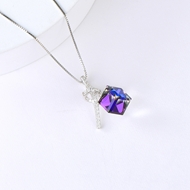 Show details for 925 Sterling Silver Colorful Long Pendant in Flattering Style