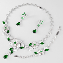 Show details for Copper or Brass Cubic Zirconia 3 Piece Jewelry Set at Super Low Price