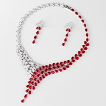 Show details for Luxury Red 2 Piece Jewelry Set with Beautiful Craftmanship