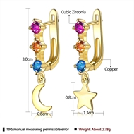 Picture of Fashionable Small Cubic Zirconia Dangle Earrings