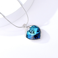 Show details for Fashion Platinum Plated Pendant Necklace with Beautiful Craftmanship