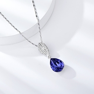 Show details for Fashionable Platinum Plated Small Pendant Necklace