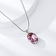 Show details for Popular Swarovski Element Purple Pendant Necklace