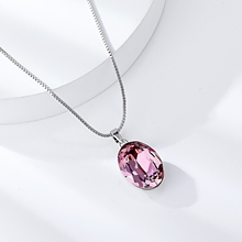Show details for Popular Swarovski Element Purple Pendant Necklace