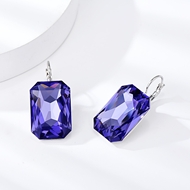 Show details for Great Value Purple Platinum Plated Small Hoop Earrings with Full Guarantee