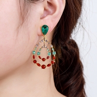 Picture of Irresistible Colorful Big Dangle Earrings As a Gift