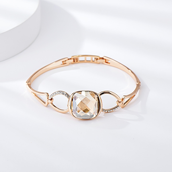 Picture of Fast Selling Rose Gold Plated Swarovski Element Fashion Bracelet from Editor Picks