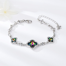 Show details for Fashion Design Wine Red Platinum Plated Bracelets