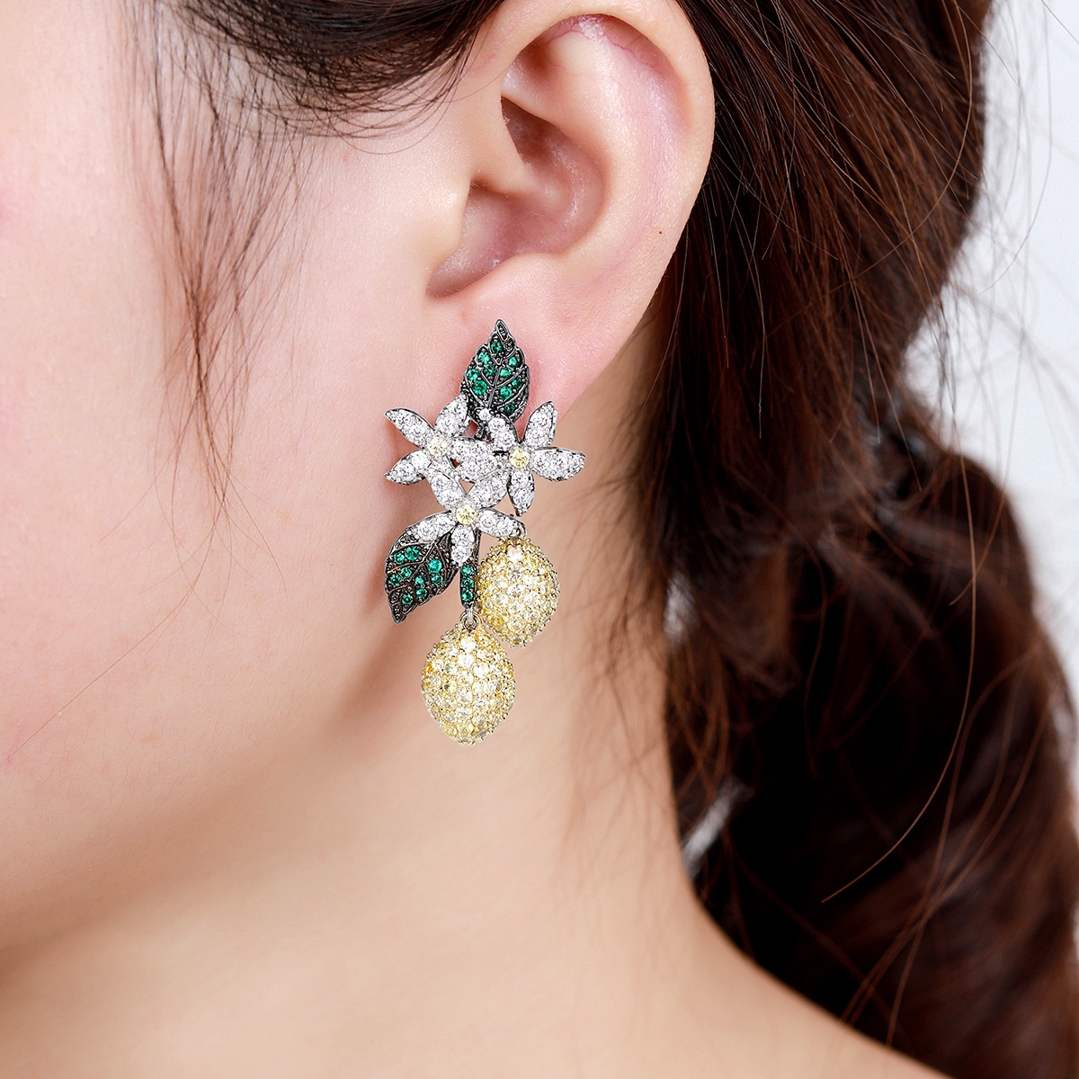 Hypoallergenic Gunmetal Plated Copper or Brass Dangle Earrings with