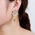 Picture of Filigree Big Gold Plated Dangle Earrings