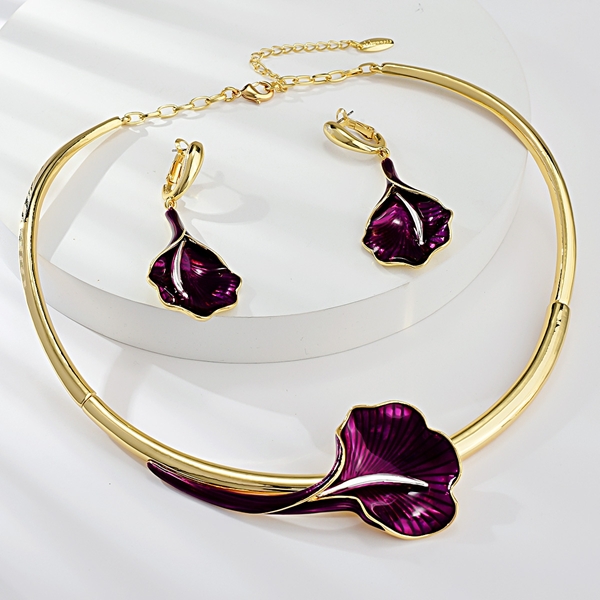 Picture of Great Value Purple Dubai 2 Piece Jewelry Set with Full Guarantee