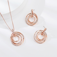 Show details for Impressive White Artificial Crystal 2 Piece Jewelry Set with Low MOQ