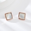 Show details for Staple Small White Stud Earrings