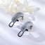 Show details for Featured White Gunmetal Plated Stud Earrings for Girlfriend